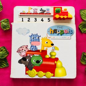 The Happets Play With Numbers: Board Book With Moveable Train