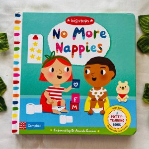 No More Nappies Board Book with Flaps and Pull Tab